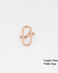 925 Sterling Silver Rose Gold S Clasps, Hook Clasps, Antique Silver Connectors, Jewelry Making Supplies, Jewelry Findings, RGM65A