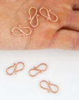 925 Solid Silver Rose Gold S Clasps, Solid Silver Hook Claspsin Gold, Gold S Clasps Connectors, Jewelry Supplies, Jewelry Findings, RGM65B
