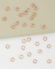 925 Sterling Silver Rose Gold Dia 4.5mm & Ga.19 Open Jump Rings, tough, 20 Pces Jewelry Supplies, Findings, RGM68A