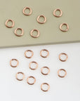 925 Sterling Silver Rose Gold Dia 9.3 mm & Ga.14 Open Jump Rings, tough, 3 Pces, Jewelry Supplies, Findings RGM68D
