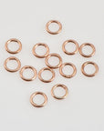 Dia 6mm & Ga.4 925 Sterling Silver Rose Gold CLOSED Jump Rings, Tough, Silver Hollow Rings , Jewelry Supplies, Finding, RGM103C