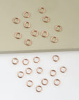 Dia 6mm & Ga.4 925 Sterling Silver Rose Gold CLOSED Jump Rings, Tough, Silver Hollow Rings , Jewelry Supplies, Finding, RGM103C
