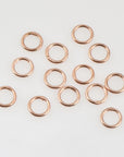 Dia 7mm & Ga.5 925 Sterling Silver Rose Gold CLOSED Jump Rings, tough, Silver Hollow Rings , Jewelry Supplies, Findings, RGM103D