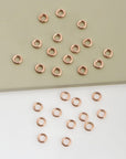 925 Sterling Silver Rose Gold High Quality 8 mm CLOSED and HOLLOW Jump Rings, Jewelry Supplies, Findings, RGM104A