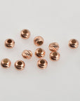 925 Silver Rose Gold Diamond Cut 2.5 mm Round Beads, Laser Multi Diamond Cut Beads, Moon Cut Spacer Beads, Jewelry Crafting Supplies, RGM2A