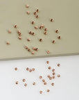 925 Silver Rose Gold Diamond Cut 2.5 mm Round Beads, Laser Multi Diamond Cut Beads, Moon Cut Spacer Beads, Jewelry Crafting Supplies, RGM2A