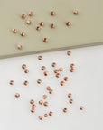 925 Silver Rose Gold Diamond Cut 3mm Round Beads, Laser Multi Diamond Cut Beads, Moon Cut Spacer Beads, Jewelry Crafting Supplies, RGM2B