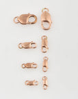 925 Sterling Silver Rose Gold Lobster Clasp, Silver Trigger Clasp, Spring Clasp, Jewelry Making Supplies, Jewelry Making Findings, RGM55A-D
