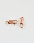 925 Sterling Silver Rose Gold Lobster Clasp, Silver Trigger Clasp, Spring Clasp, Jewelry Making Supplies, Jewelry Making Findings, RGM55B