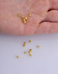 24K Gold Vermeil Round Beads, 925 Sterling Silver Laser Multi Diamond Cut Beads, Moon Cut Spacer Beads, Jewelry Crafting Supplies, VM2B