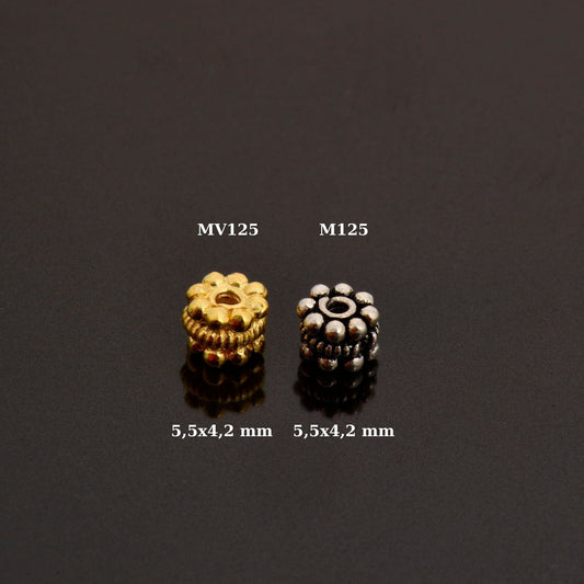 24K Gold Vermeil Separators, Handmade Silver Beads in 24K Gold, 925 Solid Silver Beads, Spacer Beads, Jewelry Supply, M/VM125