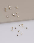 925 Sterling Silver 3mm Round Beads, Smooth Seamless Round Beads, Solid Round Shape Beads, Seperator Beads, Jewelry Crafting Supplies, M3C