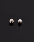 Silver Corrugated Seamless Round Beads