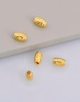 24K Gold Vermeil Tube Beads, Gold Plated Barrel Tube Beads, Antique Silver Barrel Beads, 925 Silver Tube Beads For Jewelry Making, VM27
