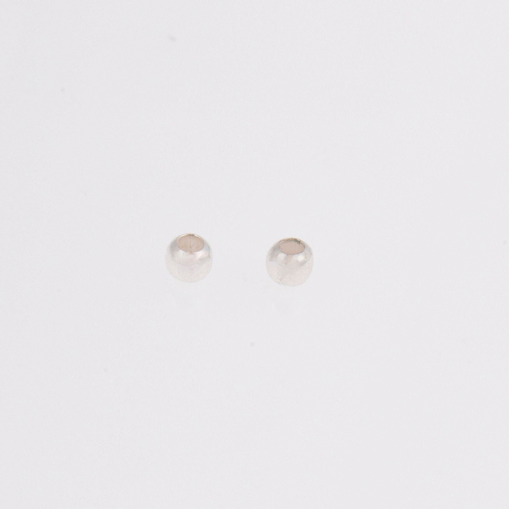 925 Sterling Silver 2.5mm Round Beads, Smooth Seamless Round Beads, Solid Round Shape Beads, Seperator Beads, Jewelry Crafting Supplies, M3B