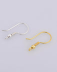 24K Gold Vermeil and 925 Sterling Silver Ear Wires, Earring Hooks, Ball Ear Wires, Earrings Making Supply, Jewelry Findings, M39/VM39