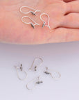 24K Gold Vermeil & 925 Sterling Silver Flower Ear Wires, Earring Hooks, Ear Wires, Earrings Making Supply, Jewelry Findings, M43 - VM43