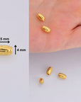 24K Gold Vermeil Tube Beads, Gold Plated Barrel Tube Beads, Antique Silver Barrel Beads, 925 Silver Tube Beads For Jewelry Making, VM27