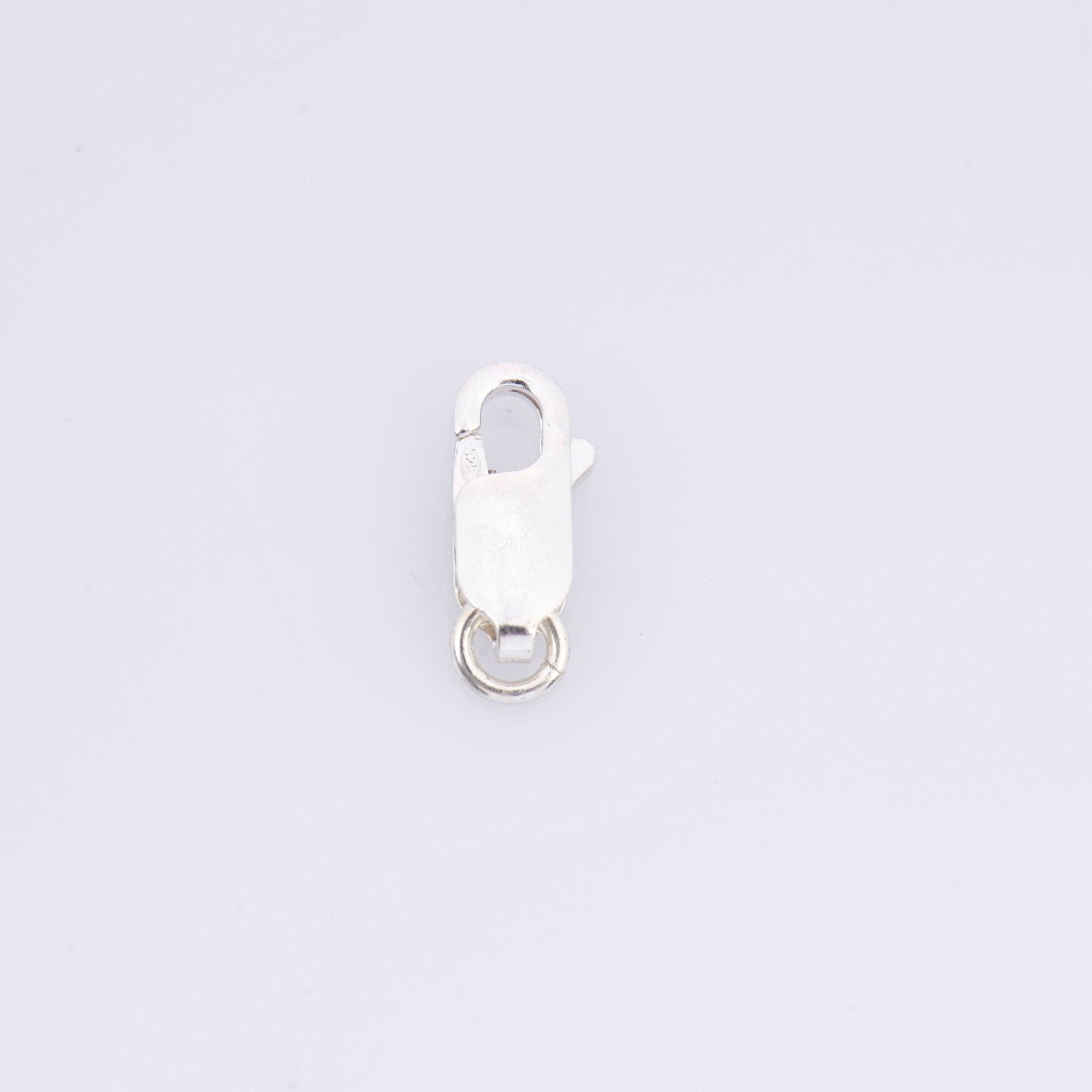 925 Sterling Silver Lobster Clasp, Solid Silver Trigger Clasp, Silver Spring Clasp, Jewelry Making Supplies, Jewelry Making Findings, M55A