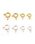 24K Gold Vermeil & 925 Silver Round Clasps, Solid Silver Round Trigger Clasp, Plated Round Spring Clasp, Jewelry Finding, M/VM56