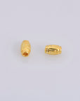 24K Gold Vermeil Tube Beads, Gold Plated Barrel Tube Beads, Antique Silver Barrel Beads, 925 Silver Tube Beads For Jewelry Making, VM27