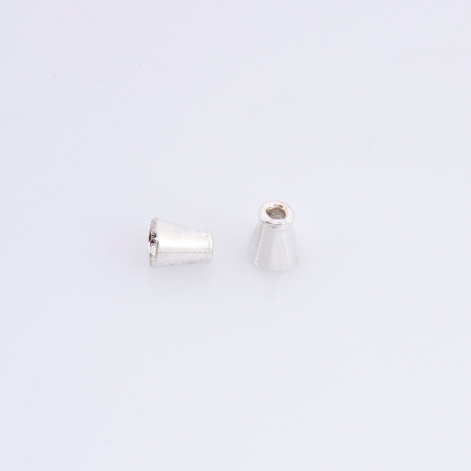 925 Sterling Silver Cone Shape Beads, Solid Silver Cone Bead Caps, Silver Plain Cone End Beads, Bead Caps For Jewelry Making, M28A