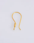 24K Gold Vermeil Ear Wires, 24K Gold Plated Earring Hooks, 925 Solid Silver Ear Wires, Earrings Making Supply, Jewelry Making Findings, VM37