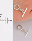 925 Sterling Silver Toggle Clasps, Solid Silver Toggle Clasp, Silver Plain Toggle Clasp Set, Jewelry Making Supplies, Jewelry Findings, M58A