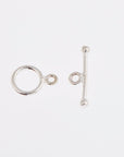 925 Sterling Silver Toggle Clasps, Solid Silver Toggle Clasp, Silver Plain Toggle Clasp Set, Jewelry Making Supplies, Jewelry Findings, M59B