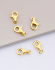 24K Gold Vermeil Lobster Clasp, 925 Solid Silver Trigger Clasp, Gold Plated Spring Clasp, Jewelry Supplies, Jewelry Making Findings, VM54D