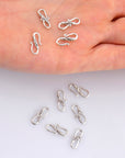 925 Sterling Silver S Clasps, Silver Hook Clasps, Antique Solid Silver Connectors, Jewelry Making Supplies, Silver Jewelry Findings, M64A-C