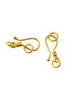 24K Gold Vermeil S Hook Clasps with Ring, 925 Silver Hook Clasps, 24K Gold Plated S Connectors, Jewelry Supplies, Jewelry Findings, VM67D