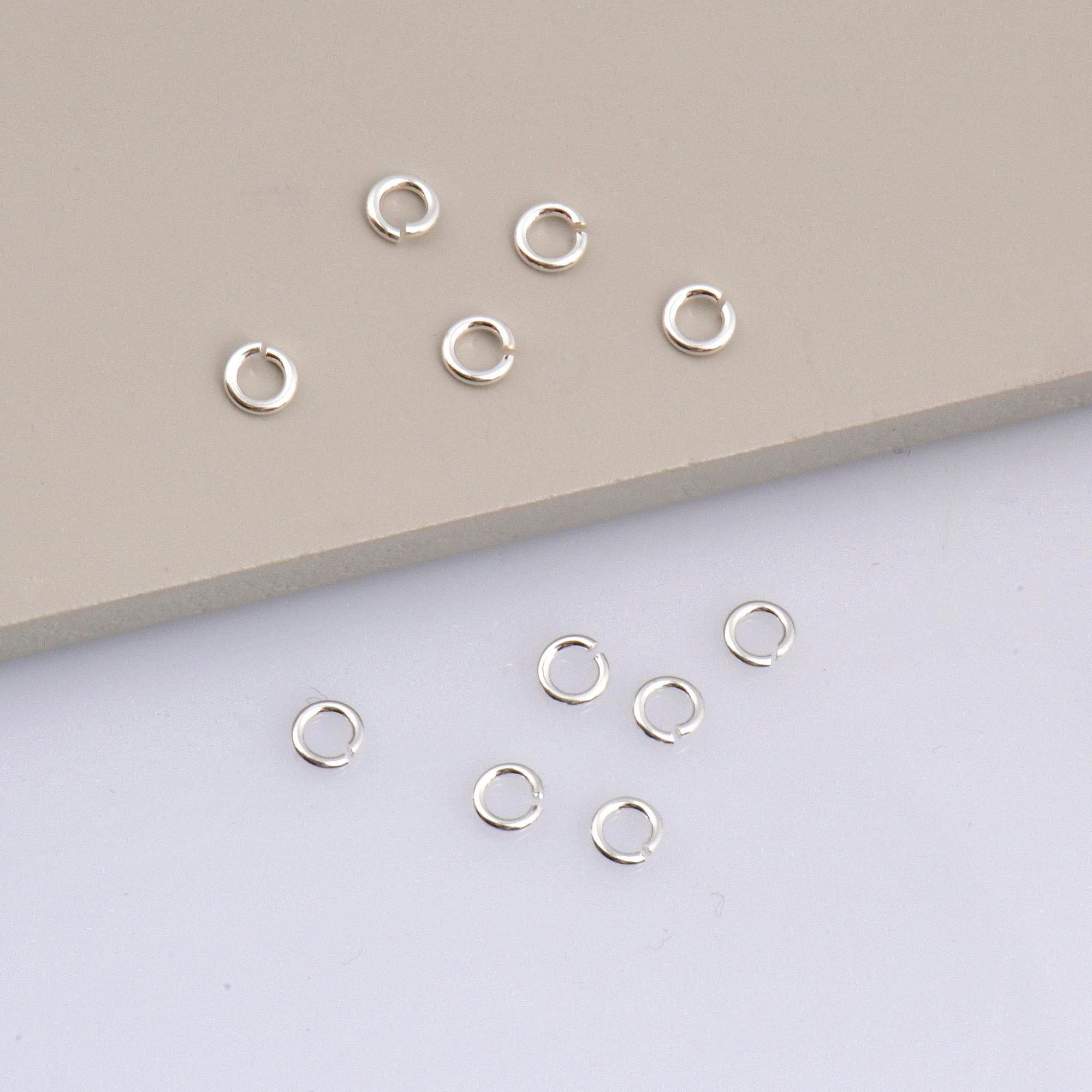 925 Sterling Silver Dia 4.5mm & Ga.19 Open Jump Rings, tough, High Quality in 925 Sterling Silver, 20 Pces Jewelry Supplies, Findings M68A
