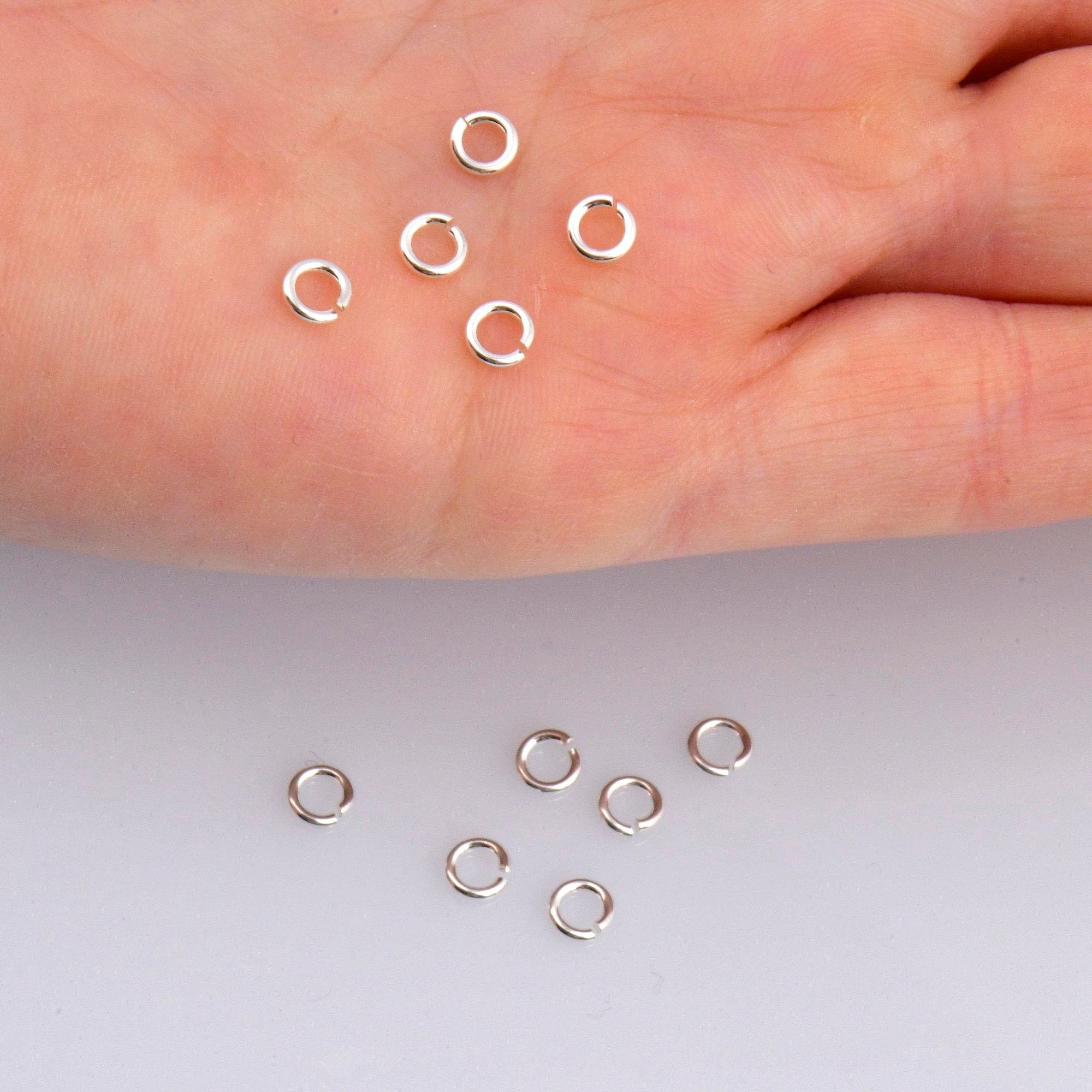 925 Sterling Silver Dia 4.5mm & Ga.19 Open Jump Rings, tough, High Quality in 925 Sterling Silver, 20 Pces Jewelry Supplies, Findings M68A