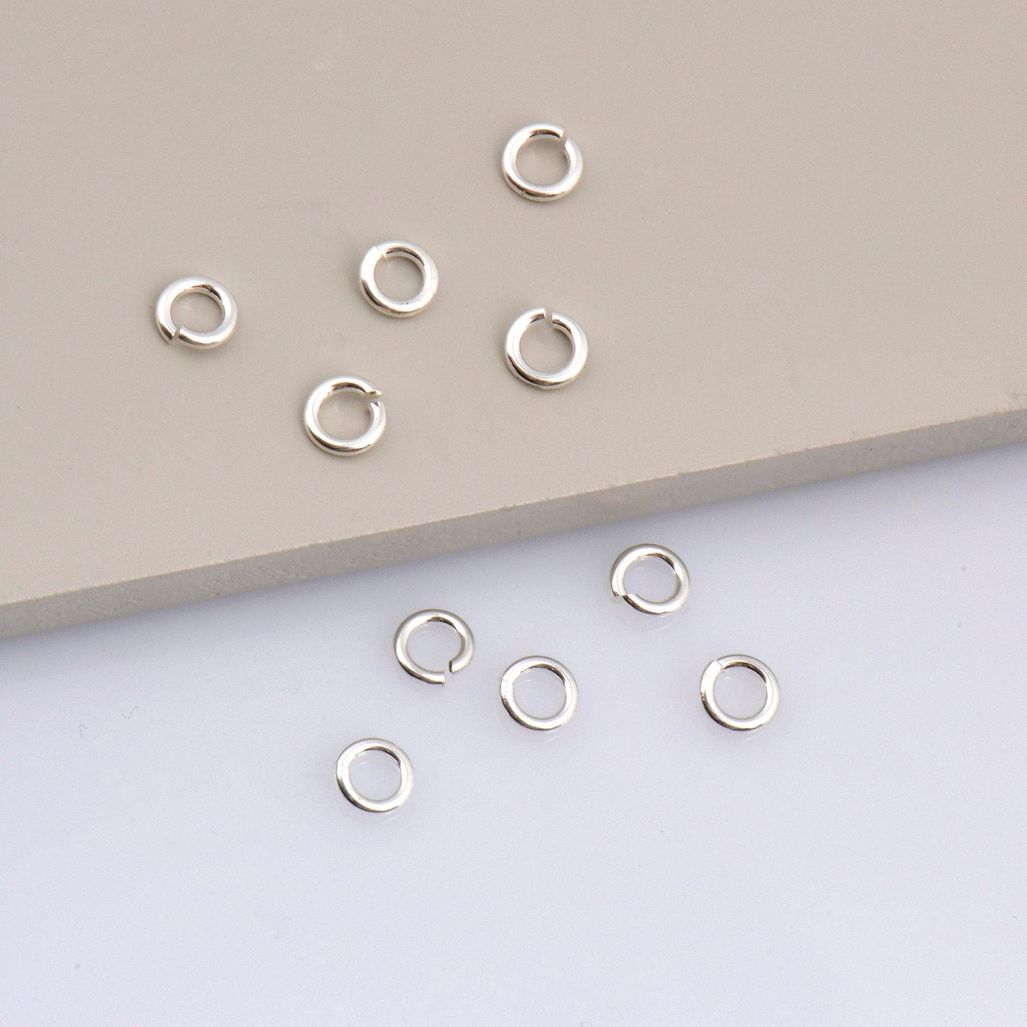 925 Sterling Silver Dia 5mm & Ga.18 Open Jump Rings, tough, High Quality in 925 Sterling Silver, Jewelry Supplies, 10 Pces, Findings, M68 B