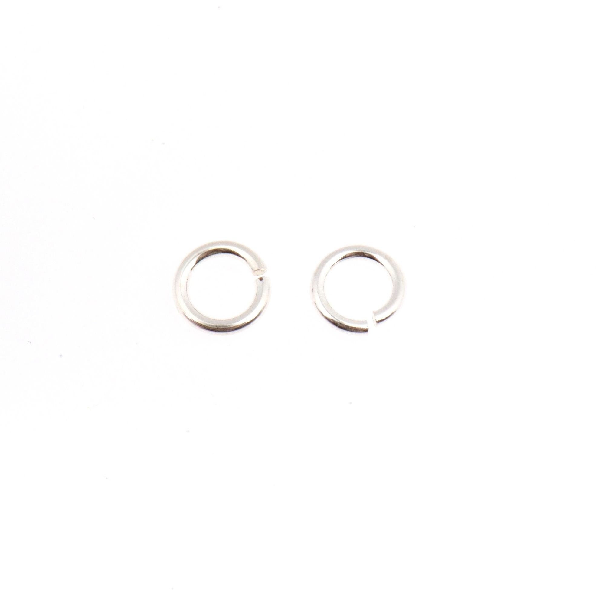 925 Sterling Silver Dia 6.5mm & Ga.18 Open Jump Rings, tough, High Quality in 925 Sterling Silver, 8 pces, Jewelry Supplies, Findings M68 C