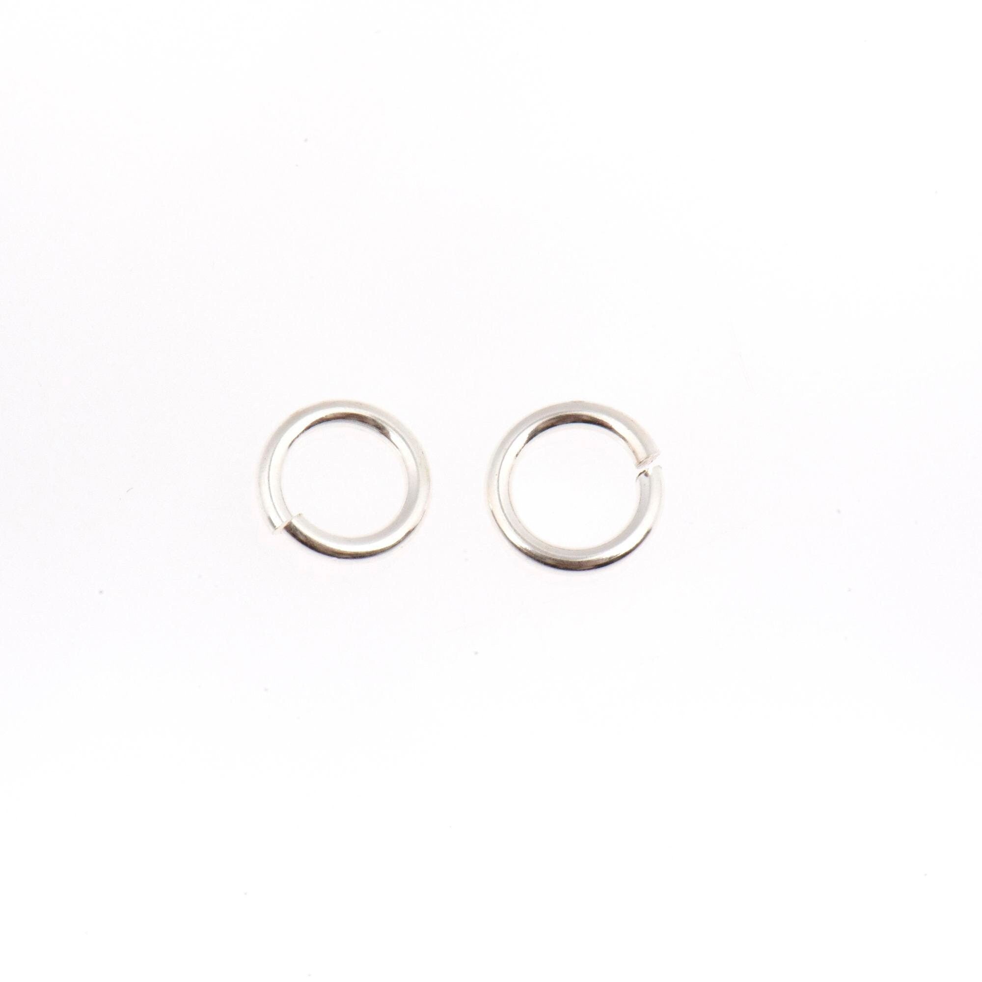 925 Sterling Silver Dia 9.3 mm & Ga.14 Open Jump Rings, tough, High Quality in , 3 Pces, Jewelry Supplies, Findings M68 D
