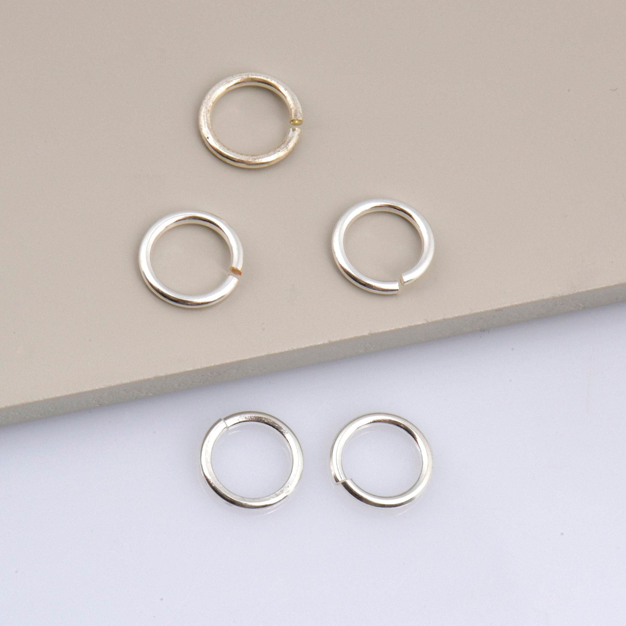 925 Sterling Silver Open Jump Rings, tough, High Quality Dia 11.5mm & Ga.14 in Silver, 3 Pces, Jewelry Supplies, Findings M68 E