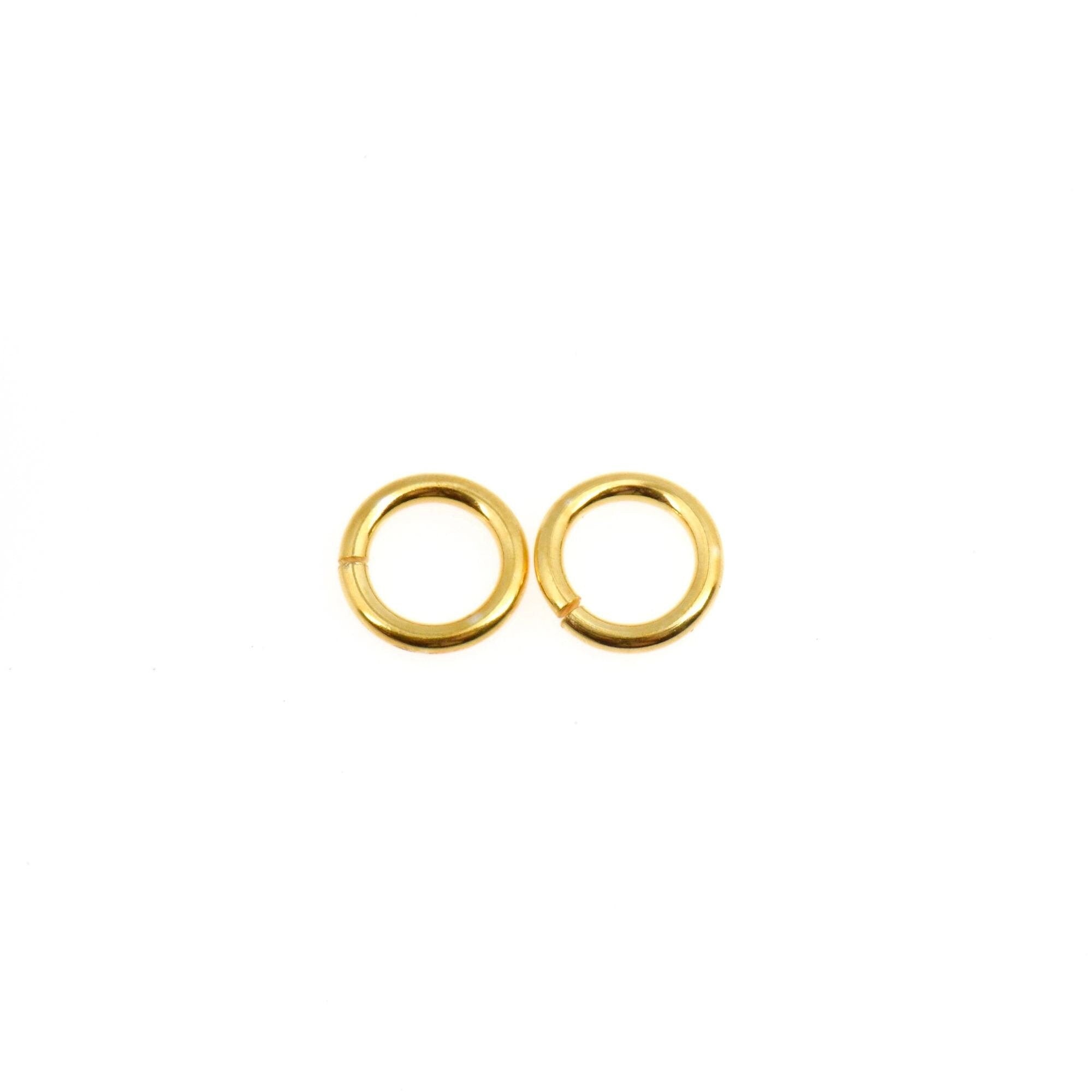 24K Gold Vermeil Dia 9.3 mm & Ga.14 Open Jump Rings, tough, High Quality, 925 Silver Open Jump Rings, Jewelry Supplies, Findings, VM68D
