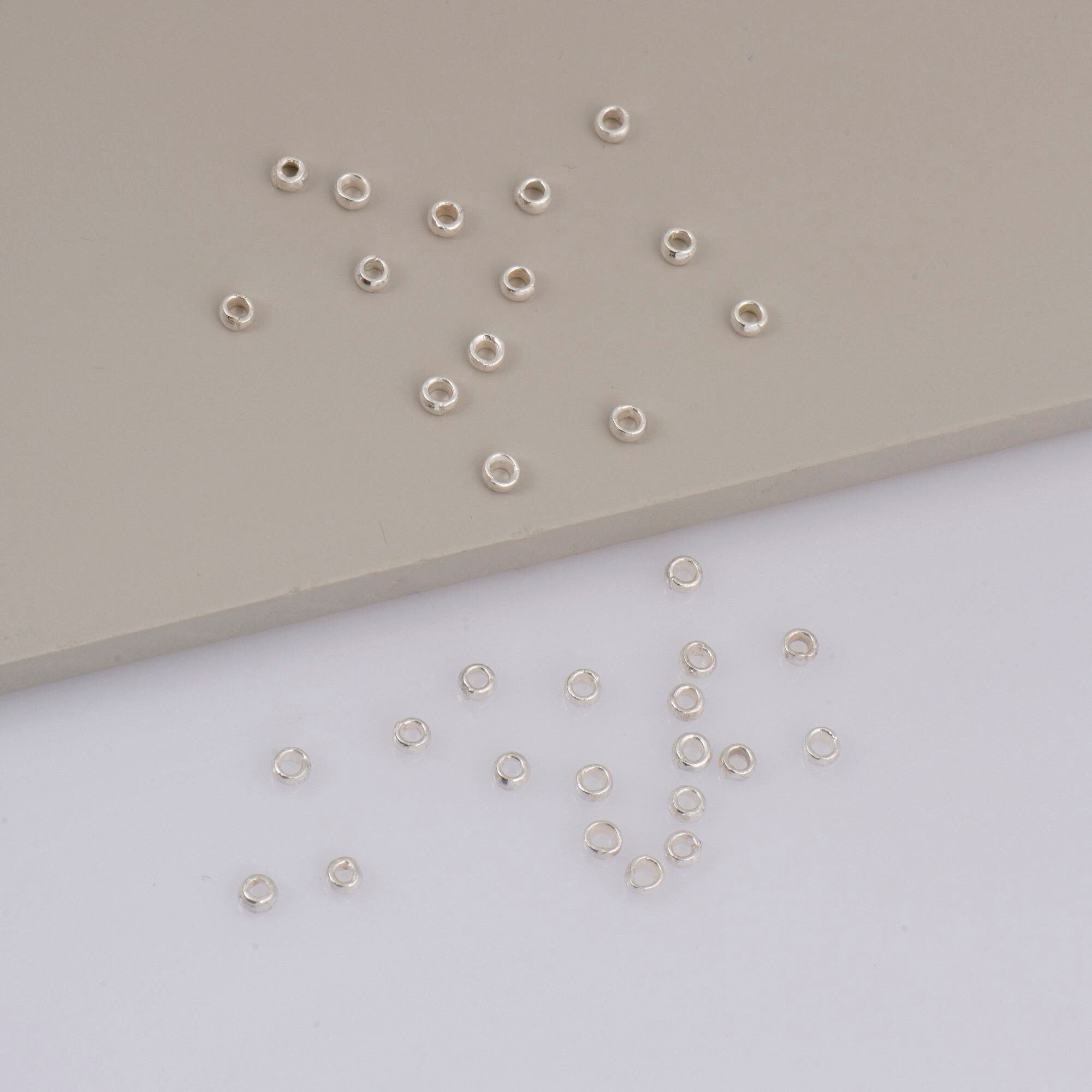 3 x 1.6 mm 925 Sterling Silver 20 Pcs Closed Separator Rings, Silver Jewelry Supplies, Findings, M69A