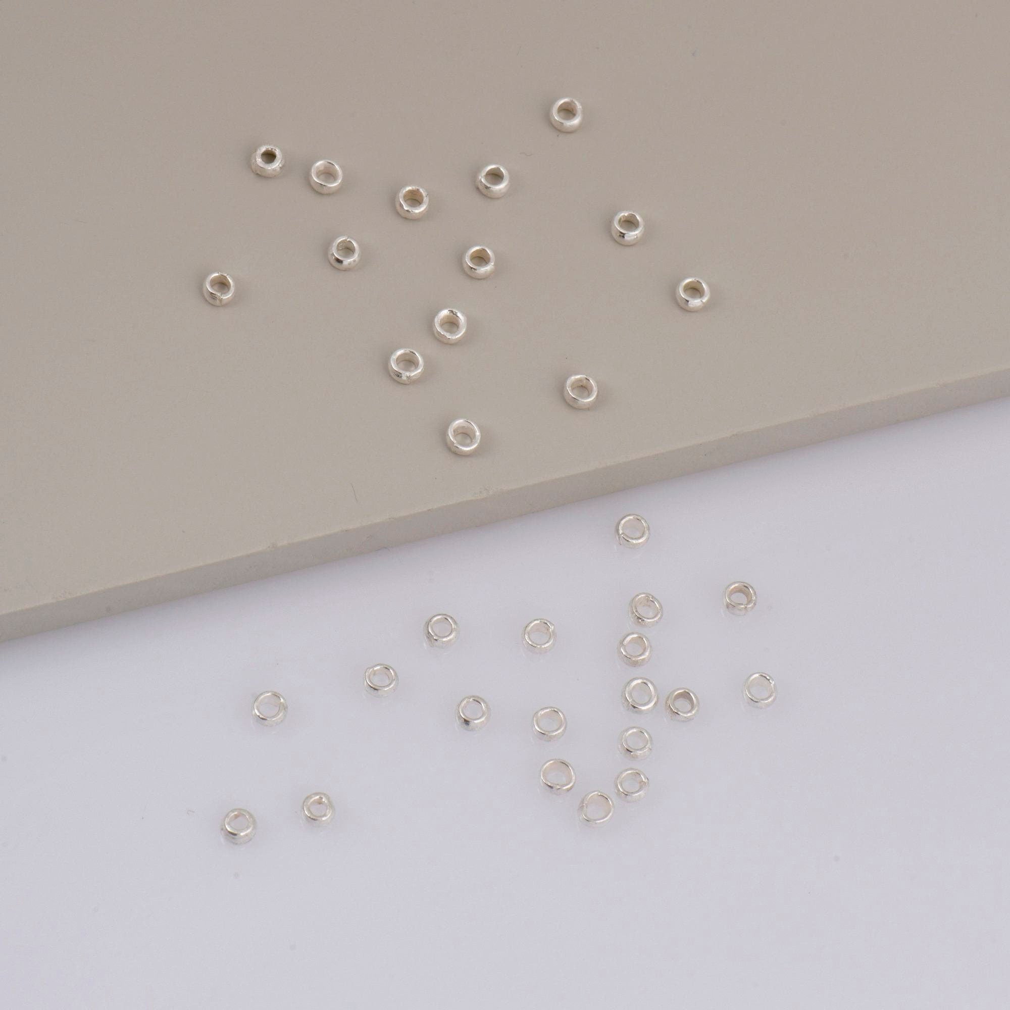 3 x 1.6 mm 925 Sterling Silver 20 Pcs Closed Separator Rings, Silver Jewelry Supplies, Findings, M69A