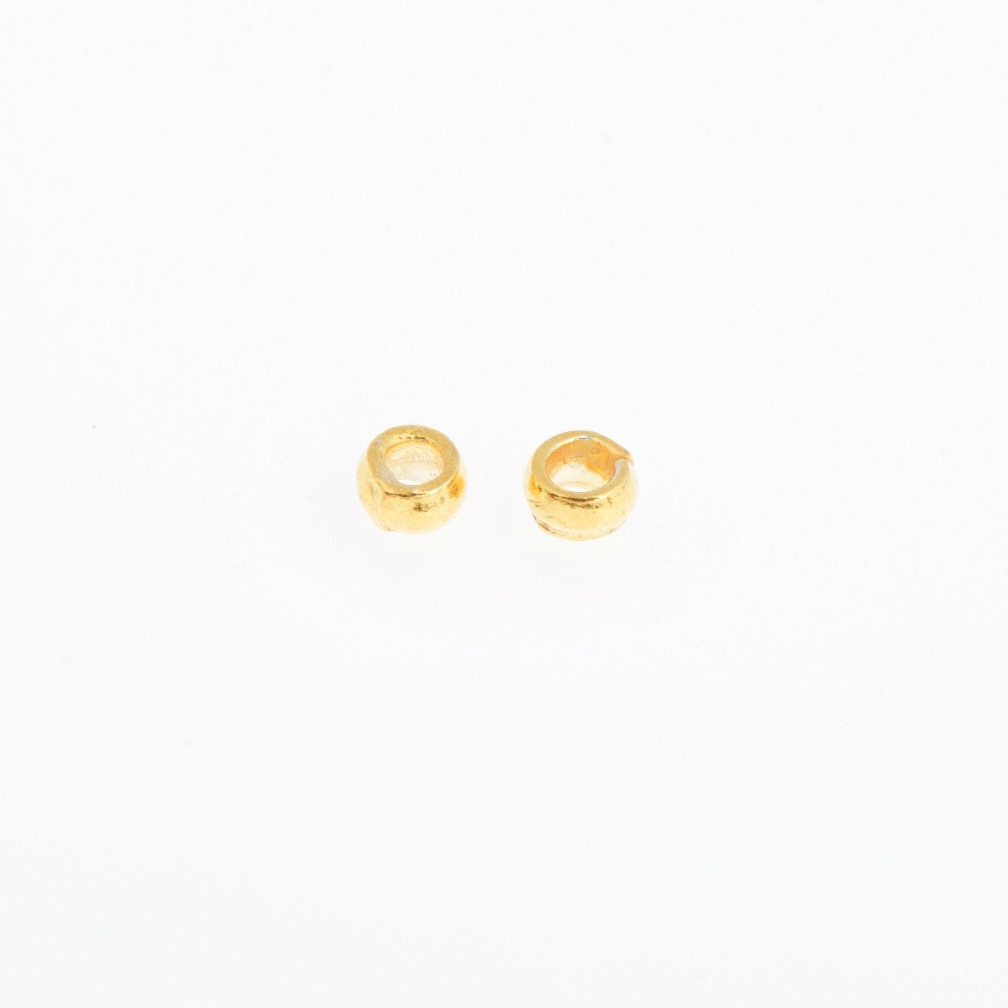 3 x 1.6 mm 925 Sterling Silver Closed Ring Separators İn 24K Gold Vermeil 20 Pcs, Jewelry Findings, VM69A