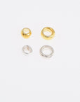 24K Gold Vermeil and 925 Silver Closed Separator Jump Rings, Closed hollow rings, Ring Jewelry Findings, M/VM69 A&B