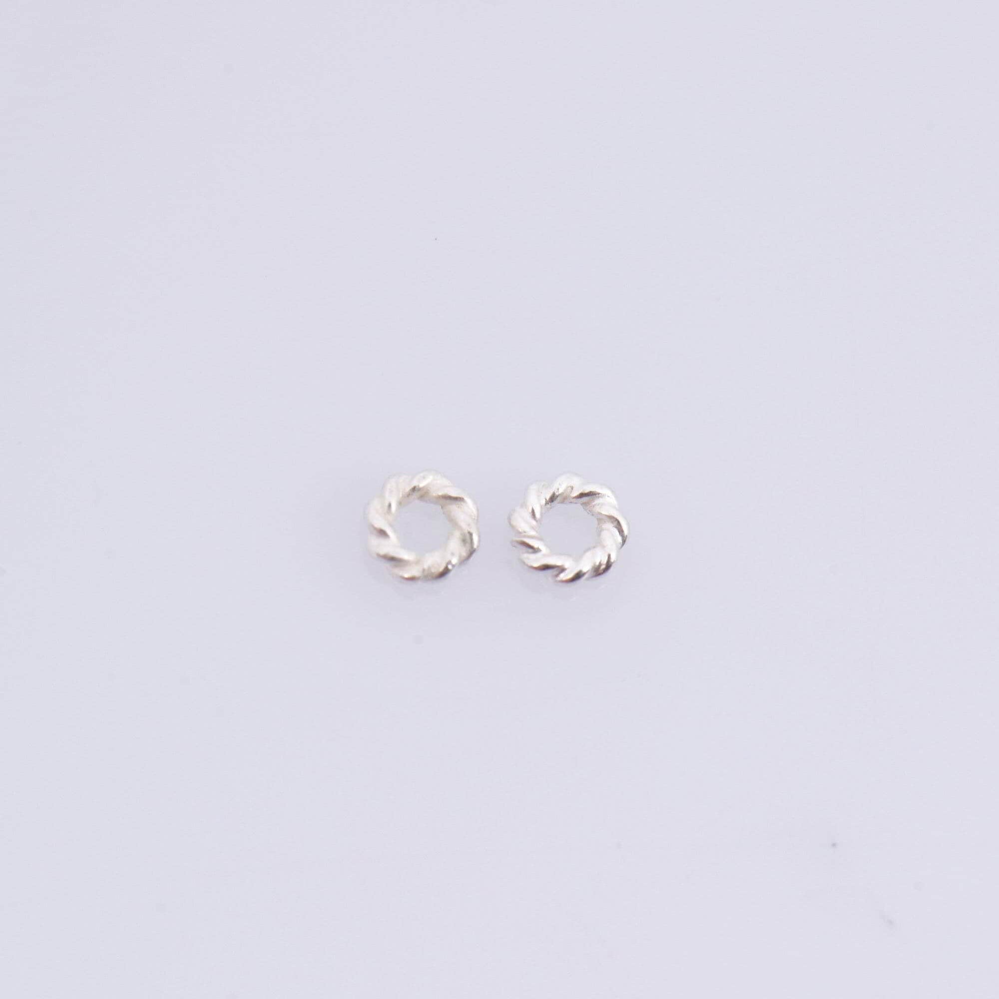 925 Silver 40 Pcs Closed Rope Jump Rings, Sterling Silver Rope Design Jump Rings, Small Closed Rope Rings Seperator, Jewelry Findings, M70