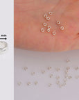 3 x 1.6 mm 925 Sterling Silver 20 Pcs Closed Separator Rings, Silver Jewelry Supplies, Findings, M69A