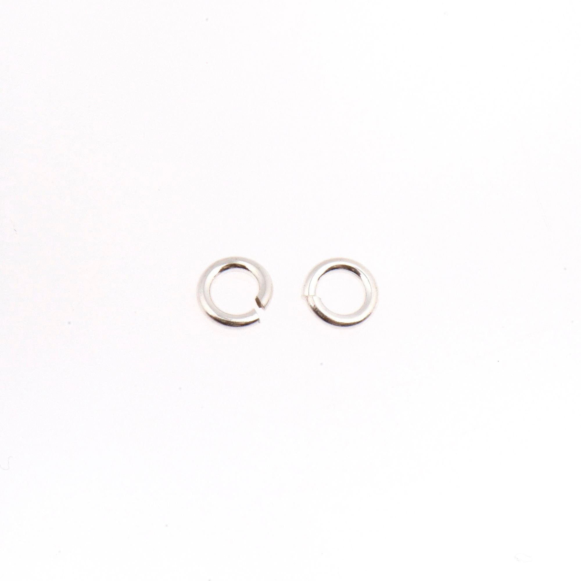 925 Sterling Silver Dia 5mm & Ga.18 Open Jump Rings, tough, High Quality in 925 Sterling Silver, Jewelry Supplies, 10 Pces, Findings, M68 B