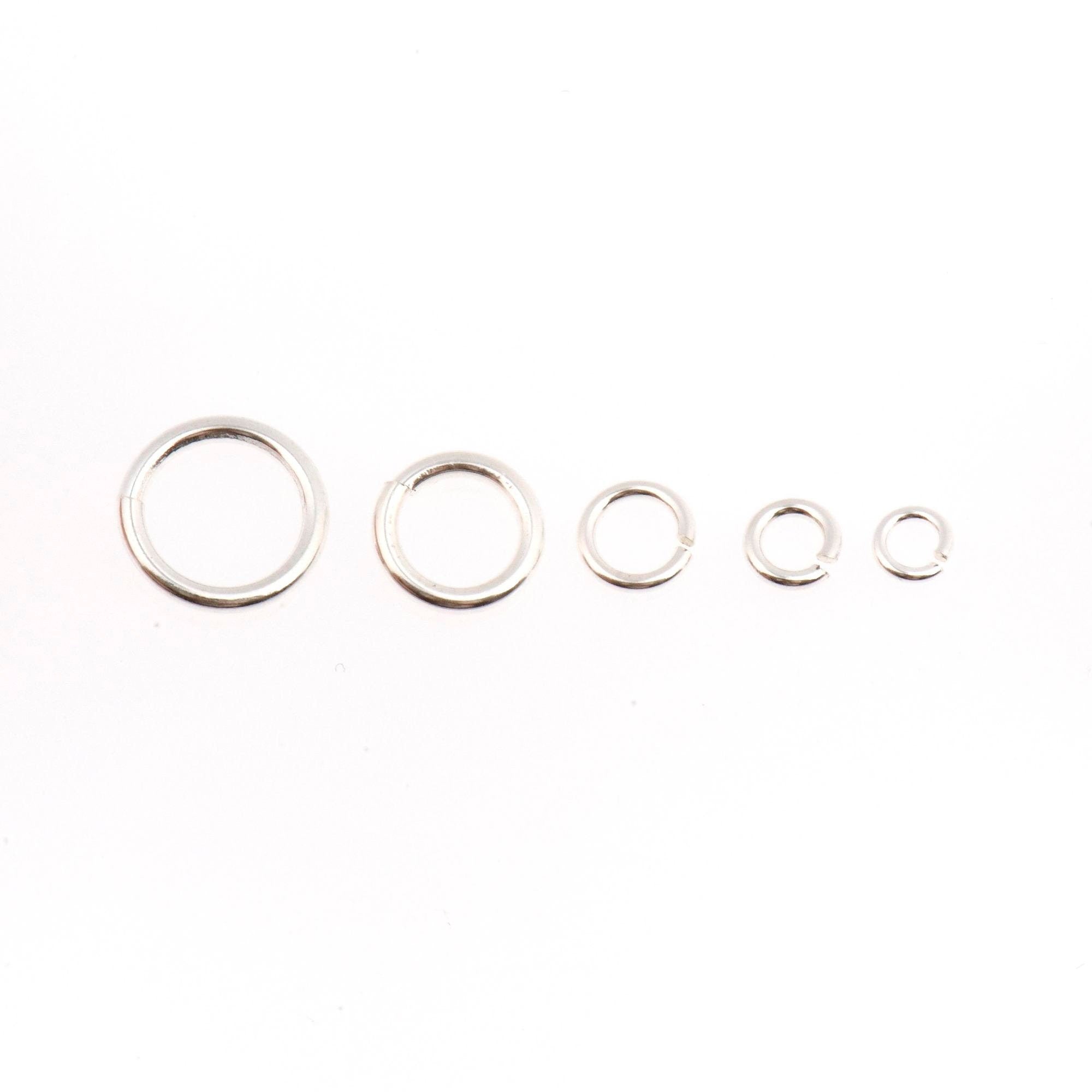 925 Sterling Silver High Quality Open Jump Rings, Solid Sterling Silver thick Open Rings, Jewelry Supplies, Findings, M68A-E