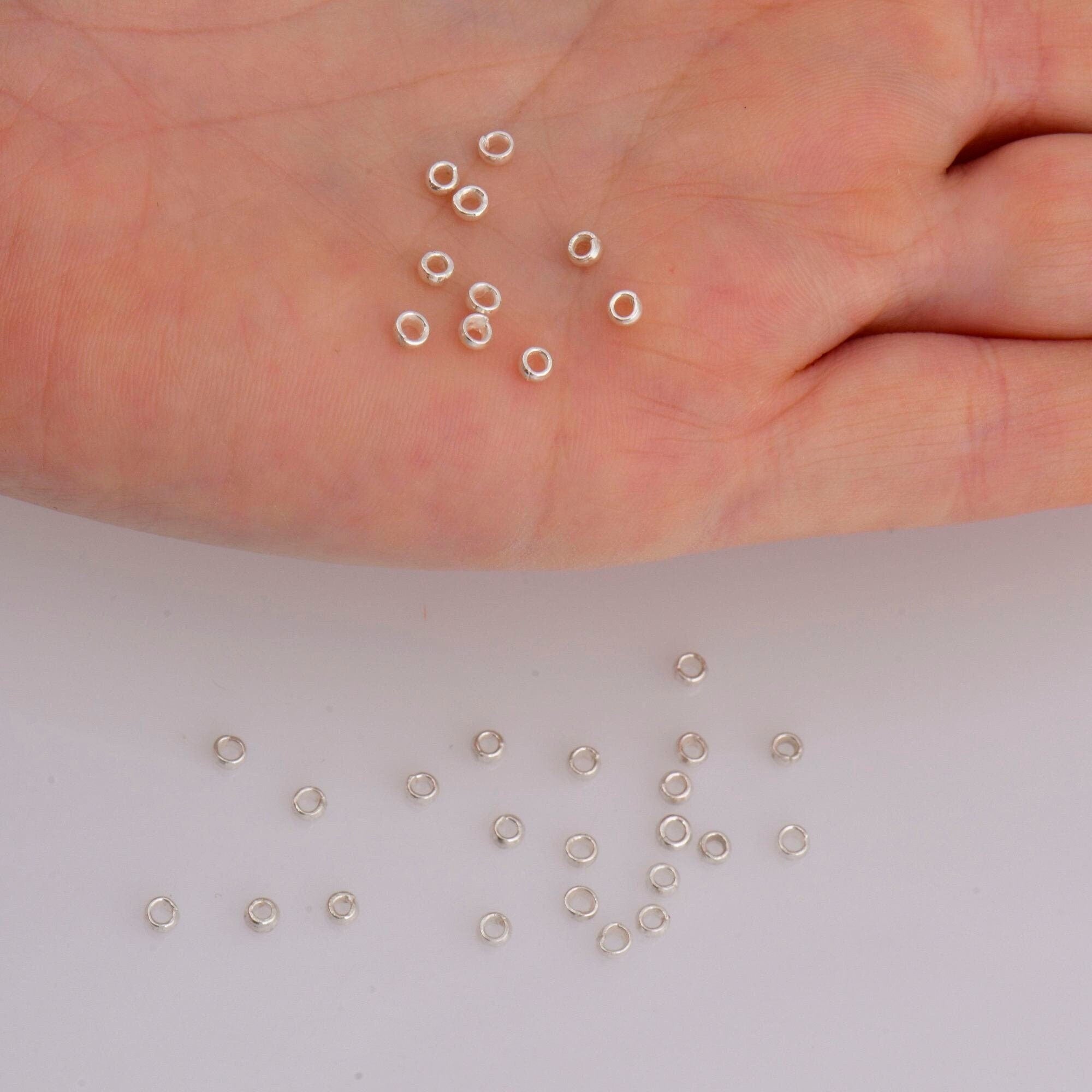 3 x 1.6 mm 925 Sterling Silver 20 Pcs Closed Separator Rings, Silver Jewelry Supplies, Findings, M69A