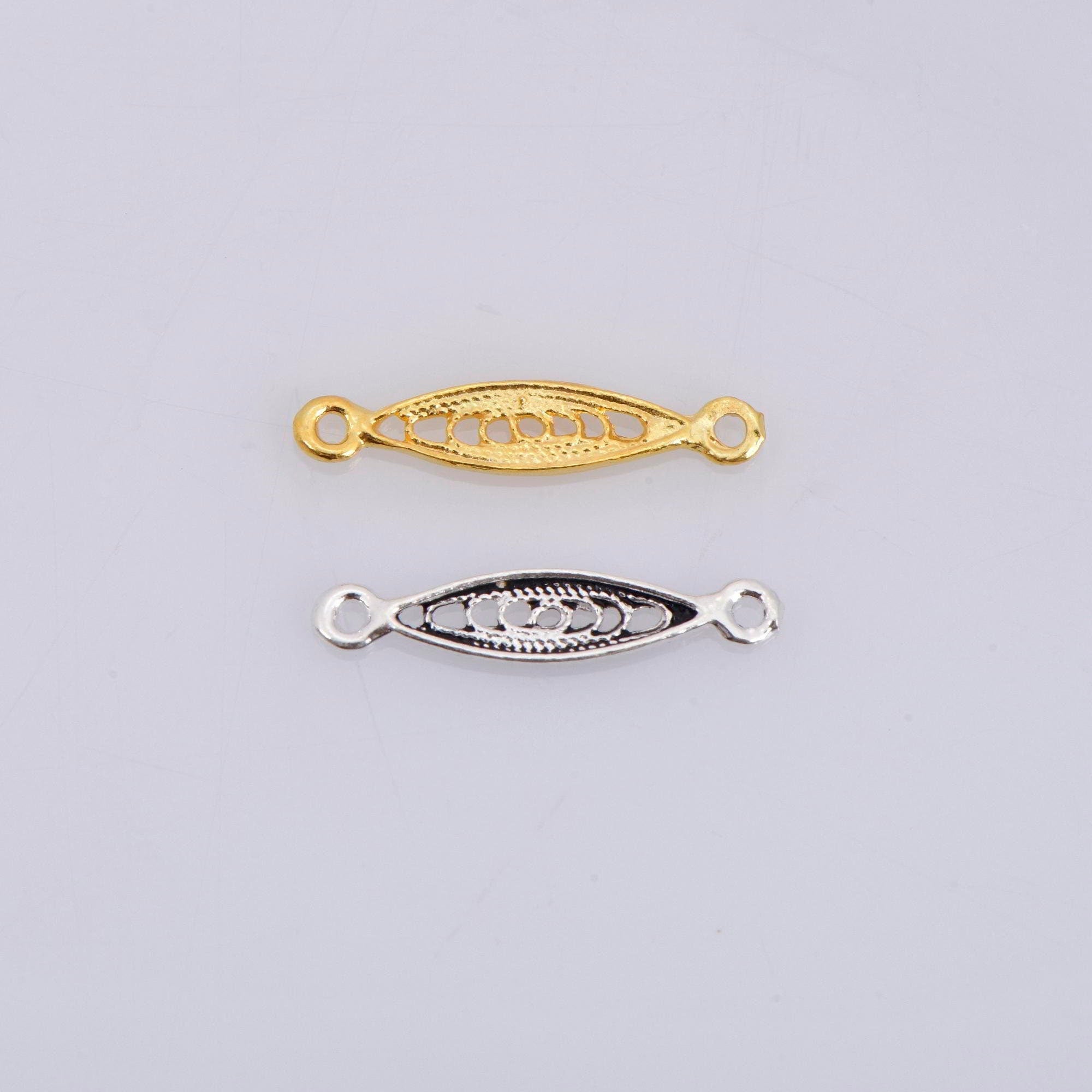 24K Gold Vermeil and 925 Silver Filigree Connectors, Vintage Connectors, Gold Plated Special Design Connector, Jewelry Findings, M/VM71