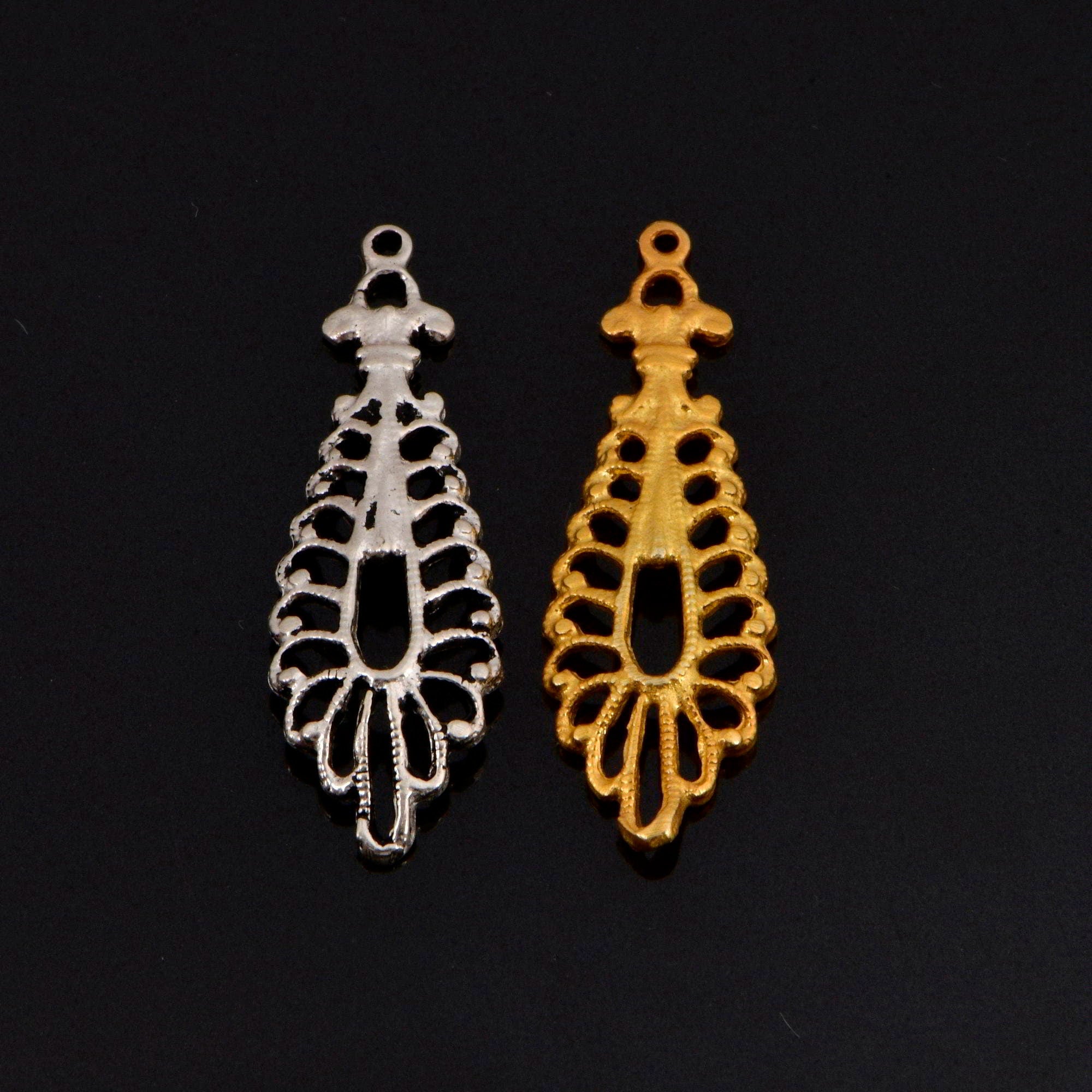 925 Sterling Silver & 24K Gold Vermeil Chandelier Component for Earring, Chandelier Connector, Chandelier Shape Jewelry Findings, SV1/S1